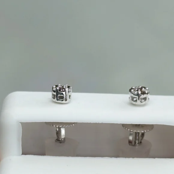 Real Diamond 10kt White Gold Stud Earring
